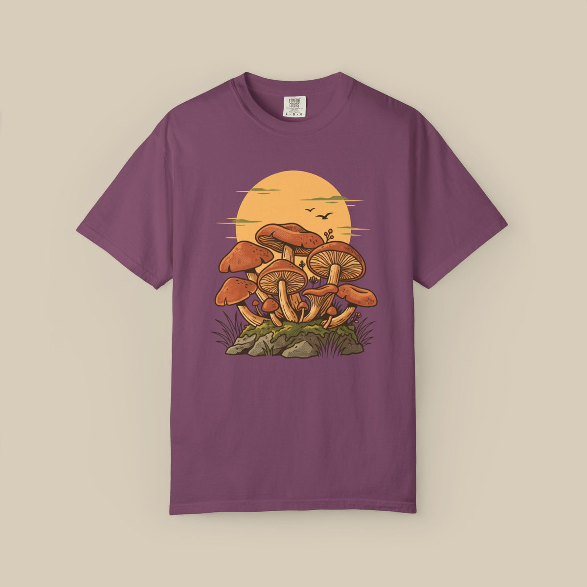 Vintage Mushroom Sunset
