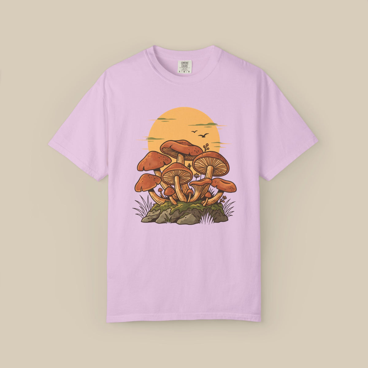 Vintage Mushroom Sunset