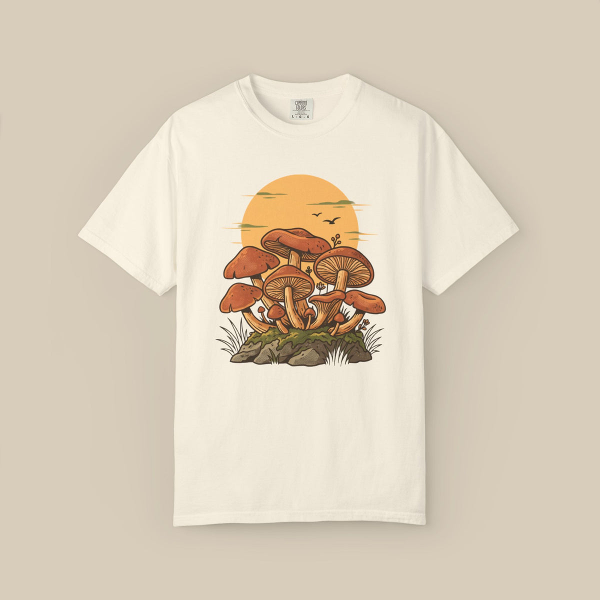 Vintage Mushroom Sunset
