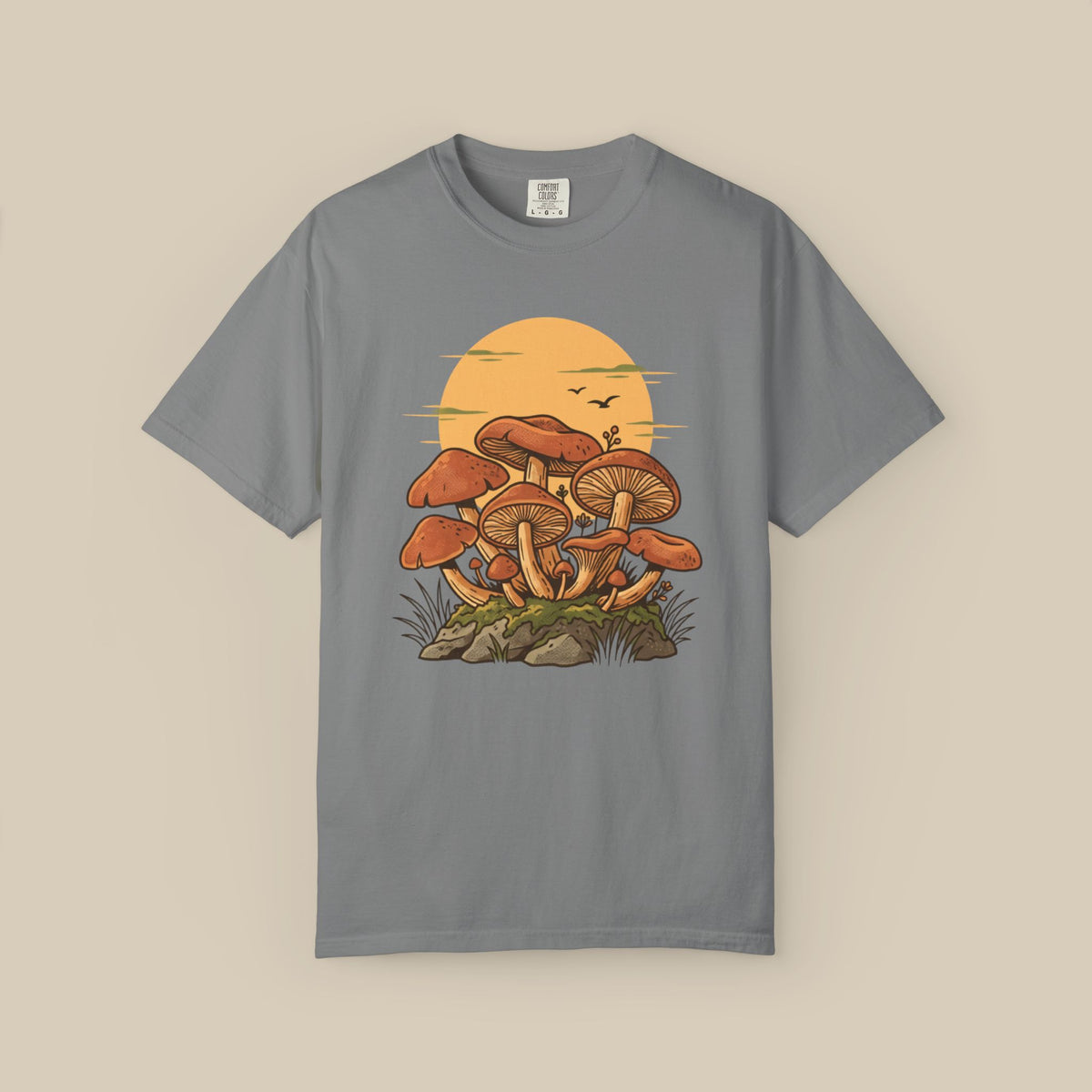 Vintage Mushroom Sunset