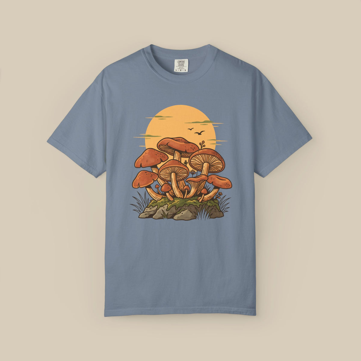 Vintage Mushroom Sunset