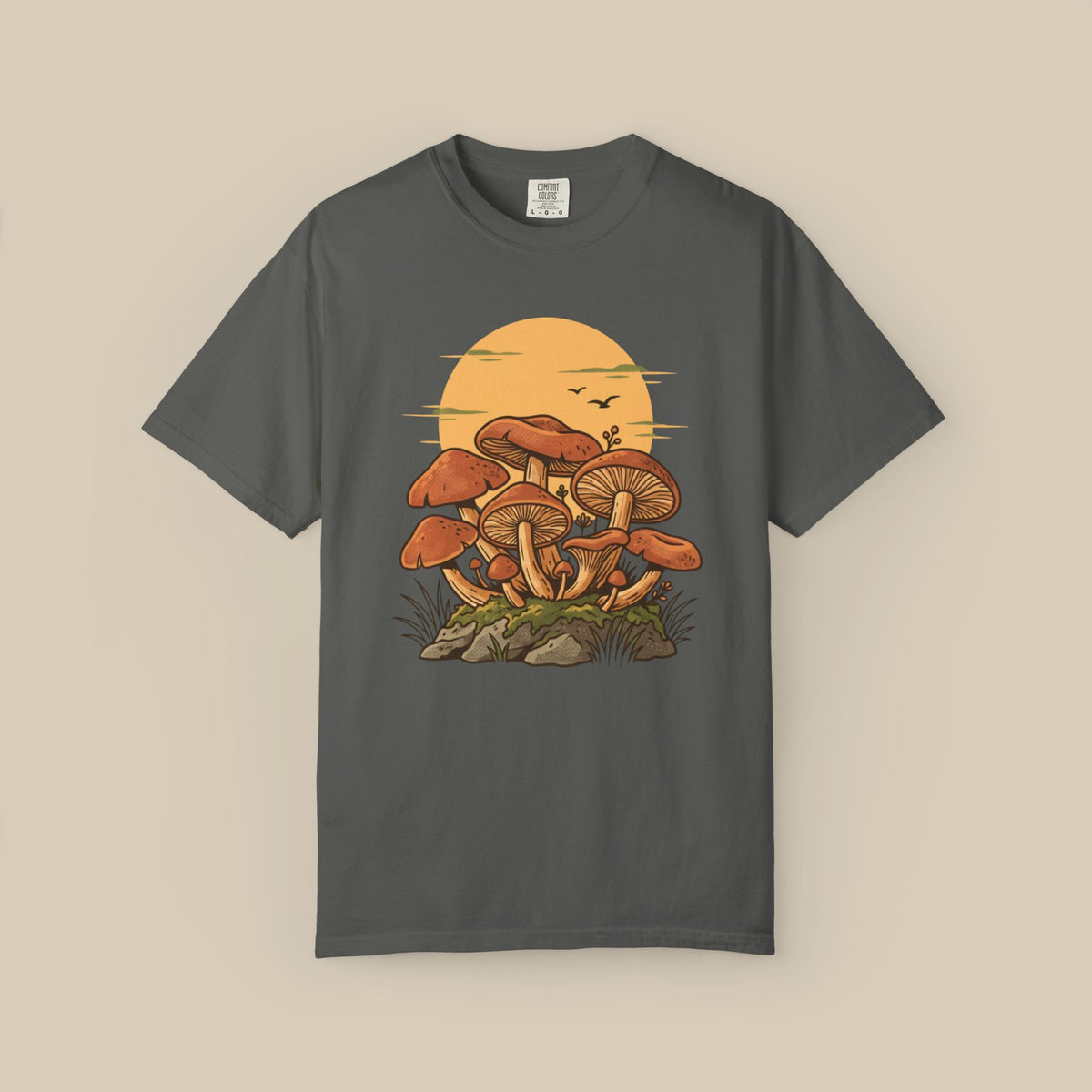 Vintage Mushroom Sunset