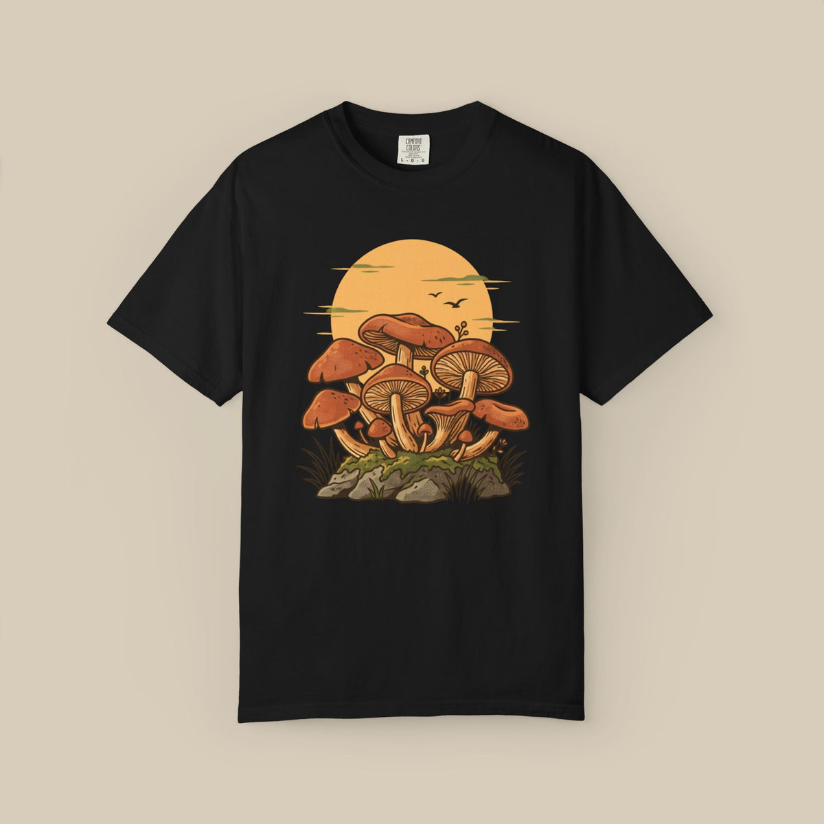 Vintage Mushroom Sunset