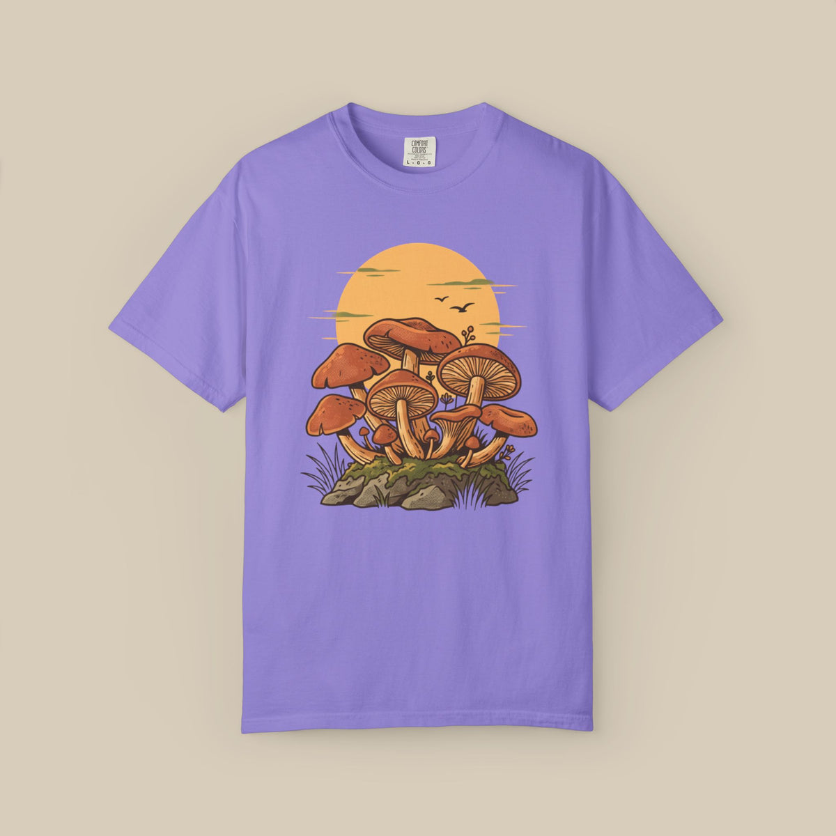 Vintage Mushroom Sunset