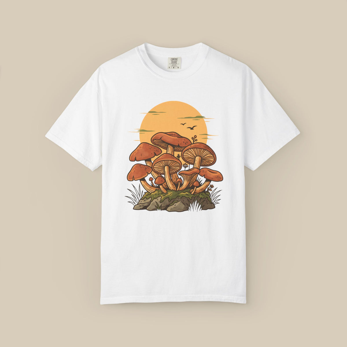 Vintage Mushroom Sunset