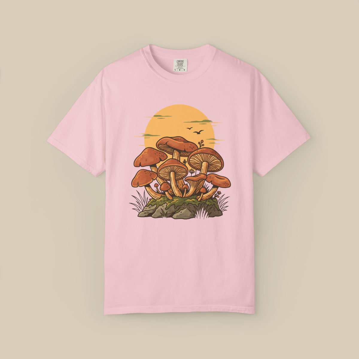 Vintage Mushroom Sunset